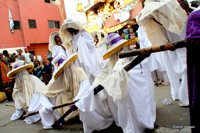 Traditional Dance at the Eyo Festival in Lagos