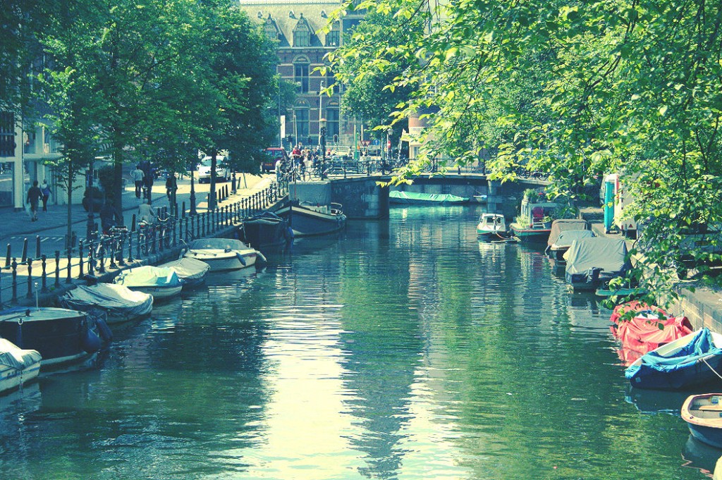 The canal of Amsterdam