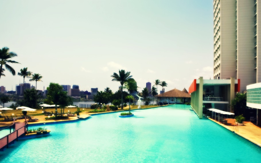 Sofitel Abidjan hotel overlooking Ebrie Lagoon