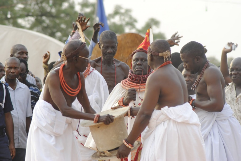chiefs performing at the Benin Festival