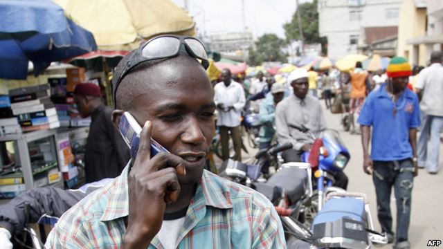 Nigerian making a call