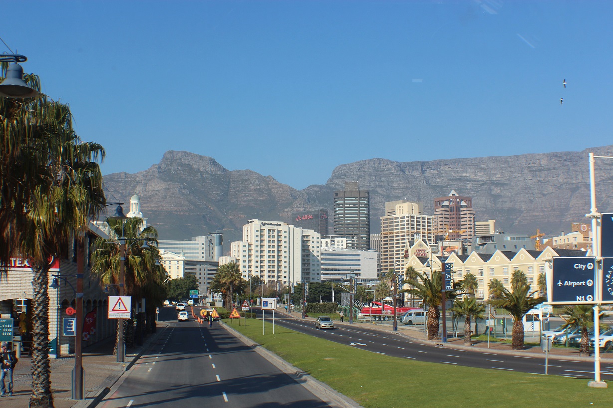 A view of Table Mountain from the V&A Waterfront, Cape Town