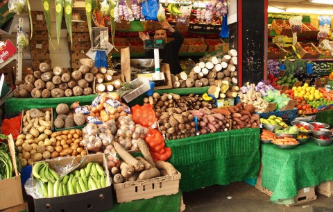 Peckham Fruit and Vegetable Market in London