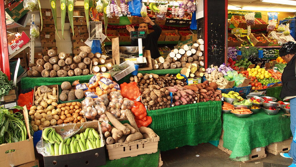 Peckham Fruit and Vegetable Market in London