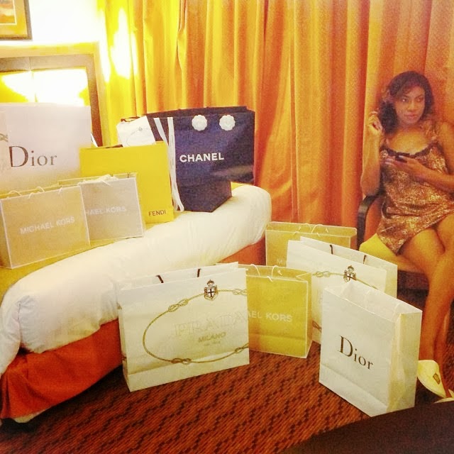 Chika Ike Shopping in Dubai