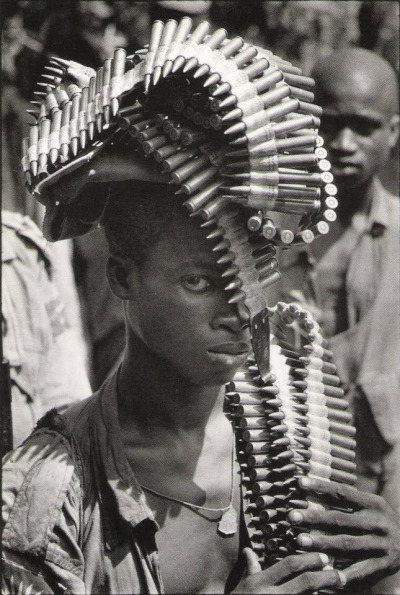 Igbo soldier during the Nigerian Civil War, November, 1968