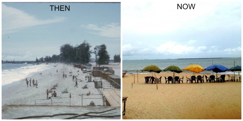 Lagos Bar Beach - Then-&-Now