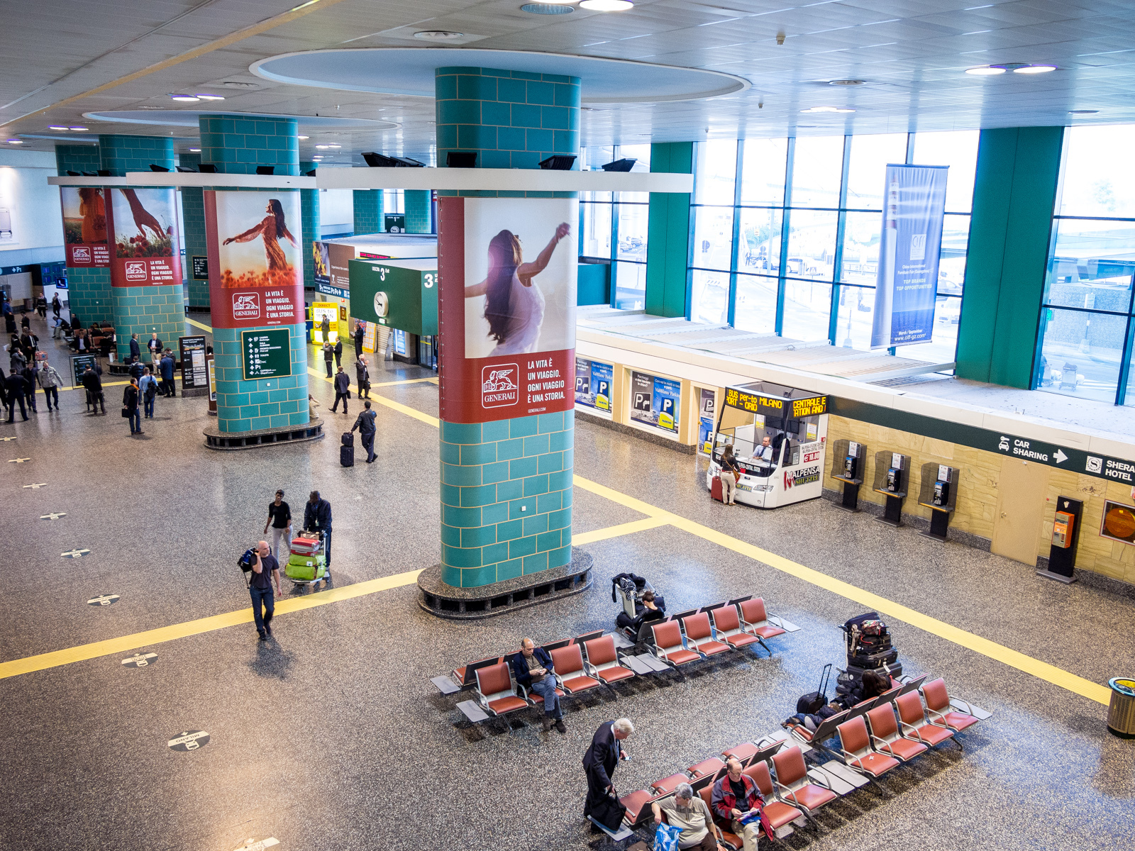 Inside Malpensa Airport, Milan