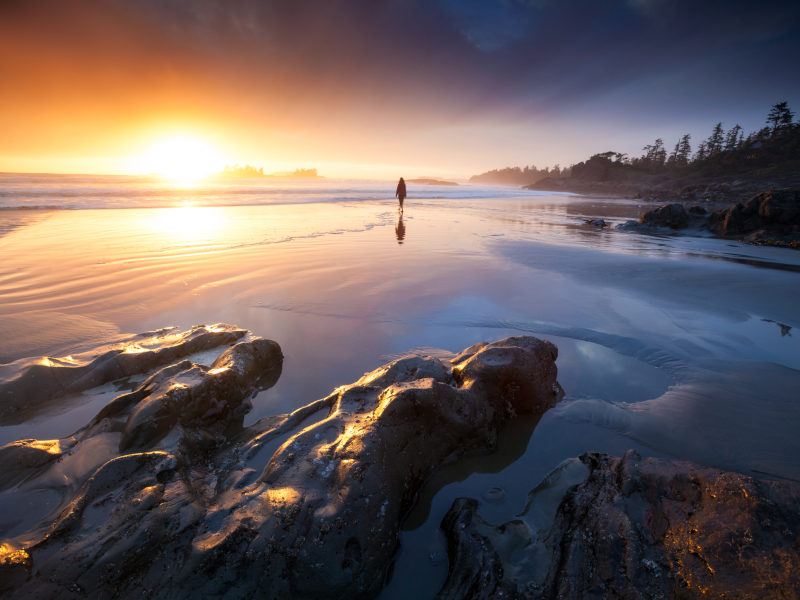 british columbia coast sunset