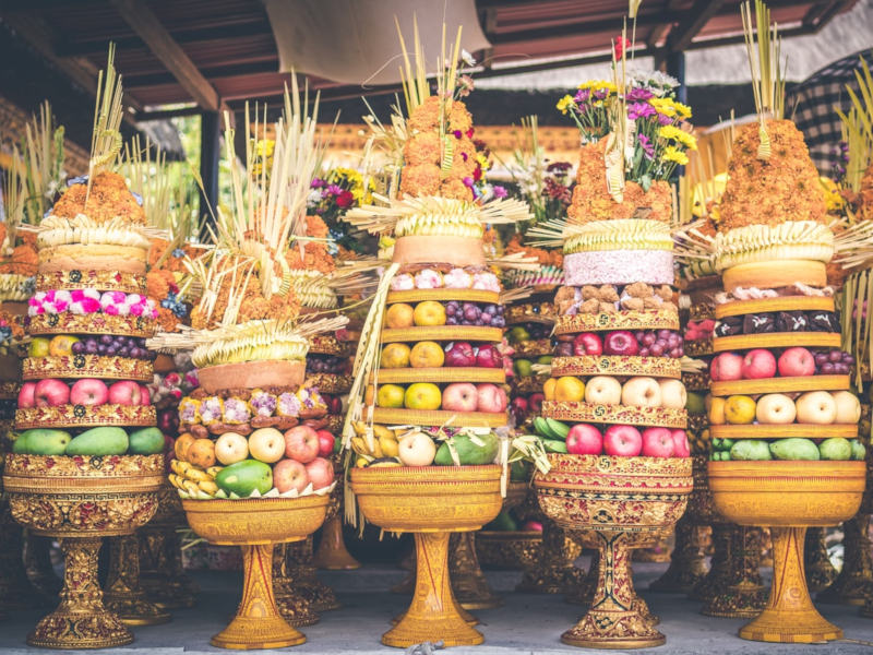 Traditional offerings in Bali