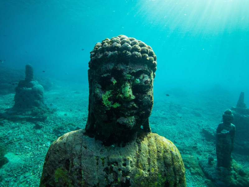 Underwater temples in Bali